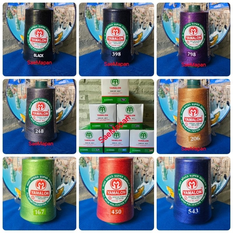 Benang Jahit Yamalon 5000 Yrd, Lengkap Warna/Code