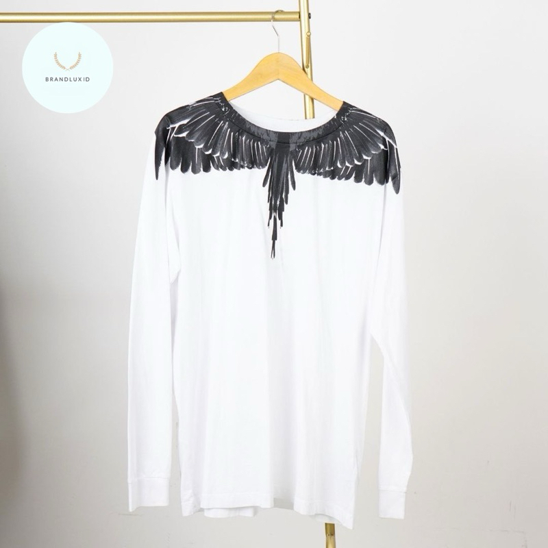 Marcelo Burlon Icon Wings Long Sleeve T-Shirt White Black