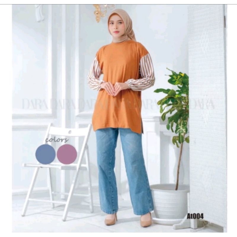 ATASAN KAOS COMBAT TANGAN SALUR LENGAN KARET ORI DARA
