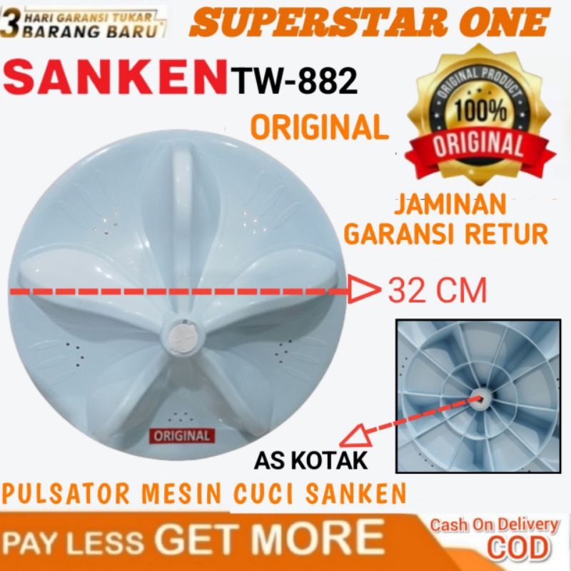 PULSATOR MESIN CUCI SANKEN TW-882 PULSATOR AS KOTAK