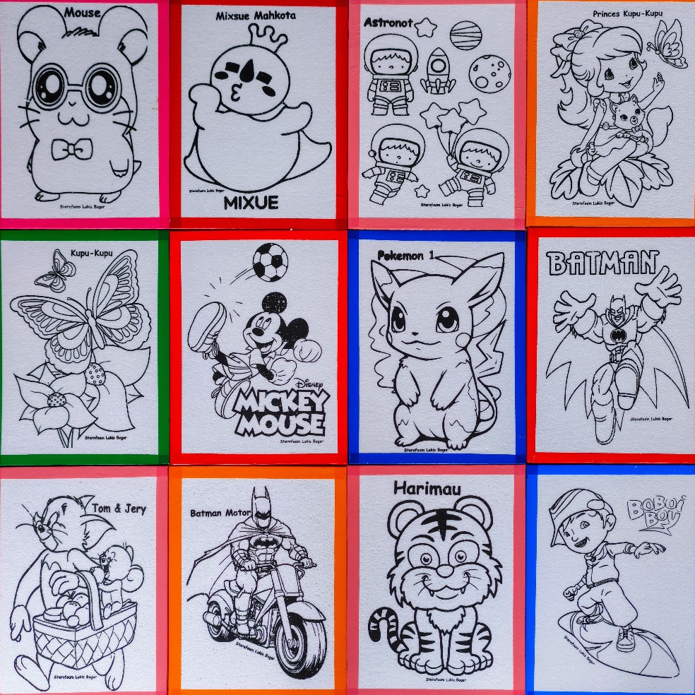

ART U43F Terbaru sterofoam lukisgrosir media mewarnai sterofoam isi 1 PCS 3x4 lukis sterofom styrofoam melukis