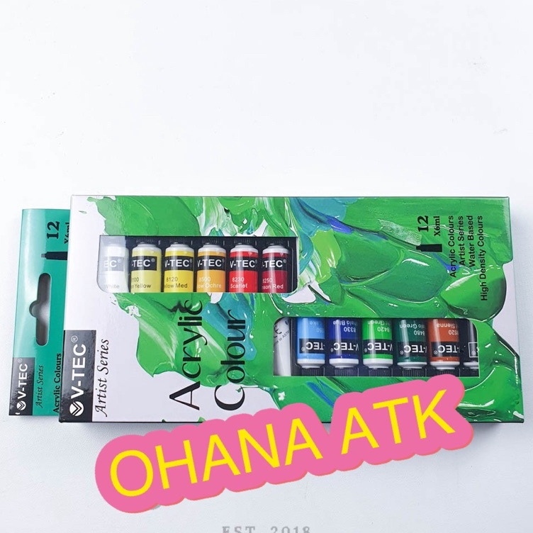 

ART B84H Acrylic Vtec 12 Warna Cat Akrilik Vtec