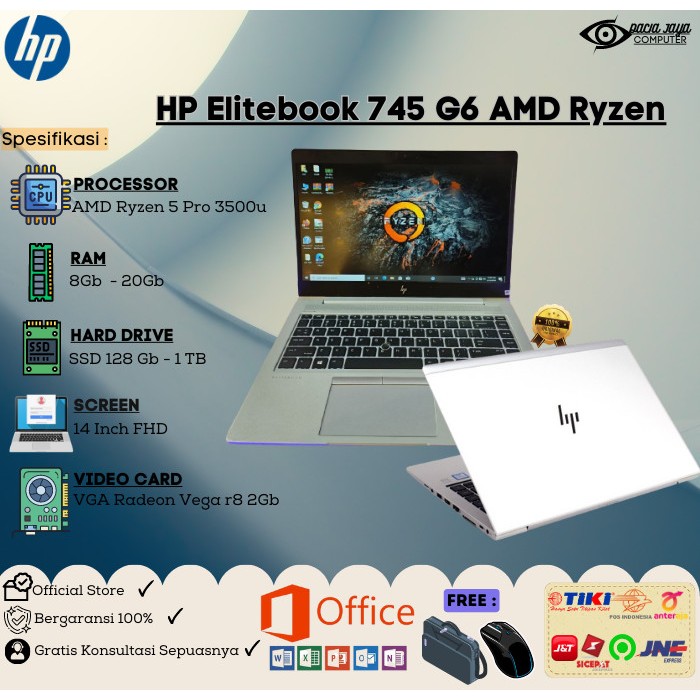 Laptop HP Elitebook/Probook Core i5 / i7 RAM 16Gb SSD 512Gb BERGARANSI MURAH