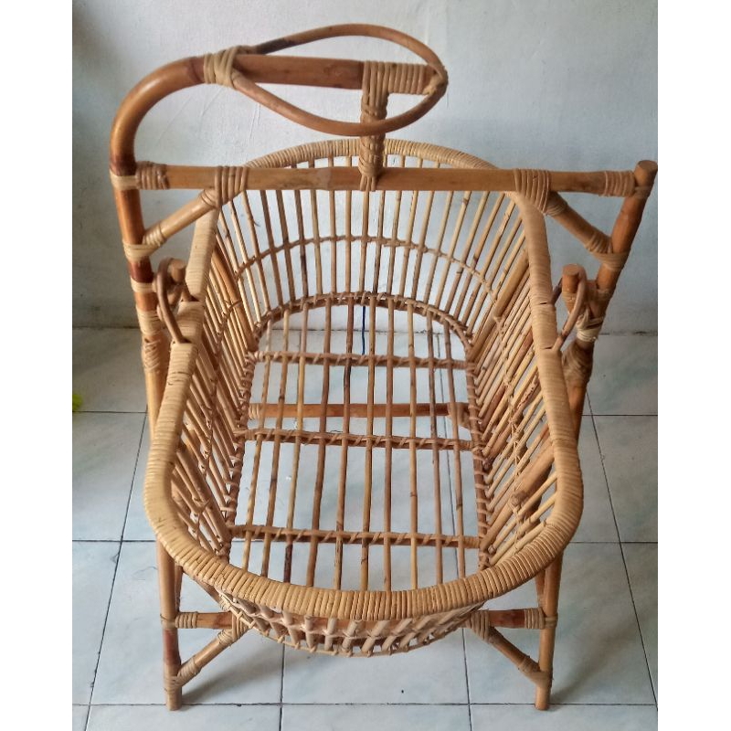Ayunan Rotan - Ayunan bayi bahan rotan kuat dan awet free kasur dan bantal