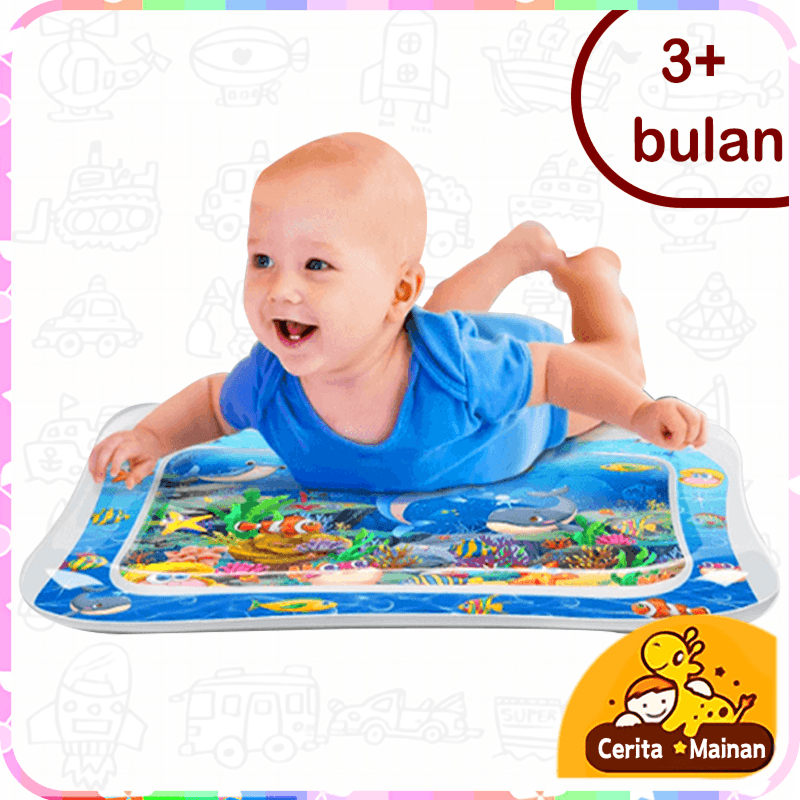 BISA COD Water Pad Bayi Tummy Time Playmate Water Baby Mainan Bayi 3-12 Bulan Mainan Edukasi Sensory