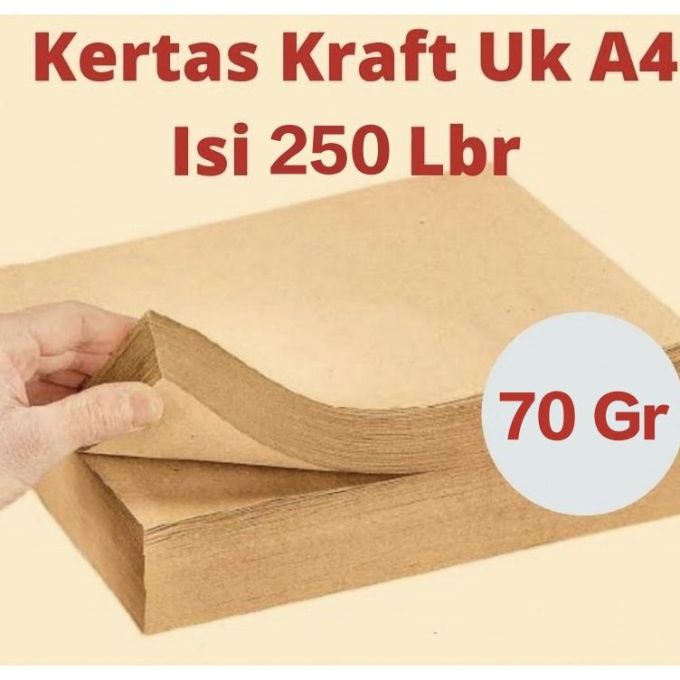 

Serba Baru 25 Lembar Kertas Kraft A4 7 Gram 7gram 7gr Kertas Samson Kraft Paper A4 Kertas Cokelat Muda Kraft