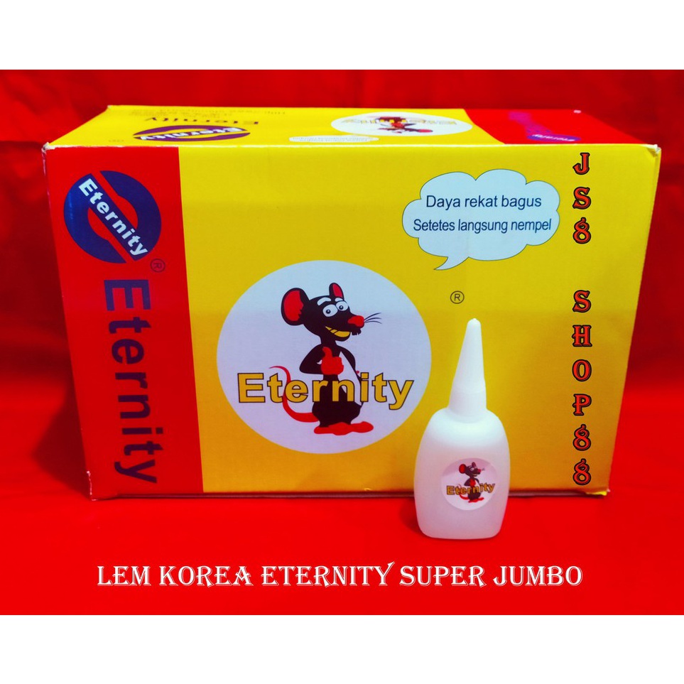 

ART L87H ISI PER BOX LEM KOREA ETERNITY SUPER JUMBO isi bersih 4 gr isi kotor 5 gr ISI 4 PCS LEM ETERNITY GAMBAR TIKUS ASLI LEM SETAN LEM SERBAGUNA LEM POWER GLUE LEM ALTECO ORIGINIAL Kualitas Bagus Cepat Kering Isi Super Jumbo