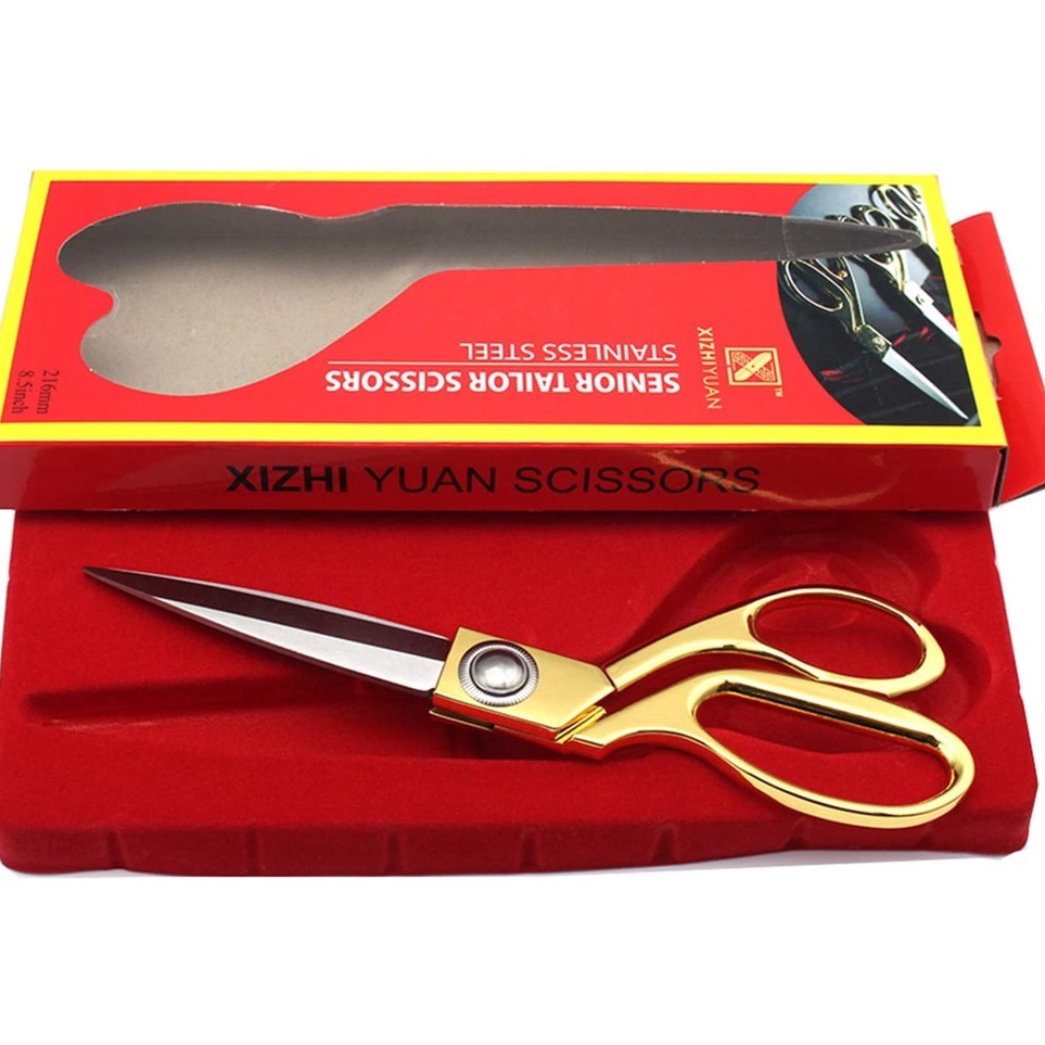 

Kejar Irit LAGI VIRAL Gunting Kain Bahan Luxury QIUDISI Gagang Emas 15 Inch Gunting Bahan Kain Gunting Potong Bahan Kain Tailor Scissors Textile Scissors