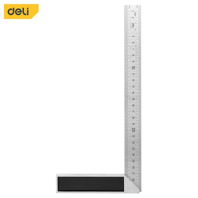 

ART F43B Deli Penggaris Siku L Steel Angle Ruler Mistar Garisan Siku EDL32XX