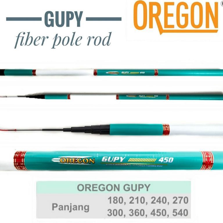 Oregon Gupy Joran Tegek Lentur 18 2124273364554 Tongkat Pancing Mentah ART R8X3