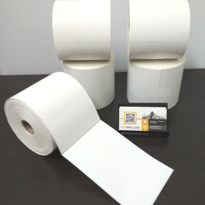 

Label Thermal 100x150mm isi 500 Lembar Roll Lipat/ Barcode Pengiriman Paket Sticker Label Continuous