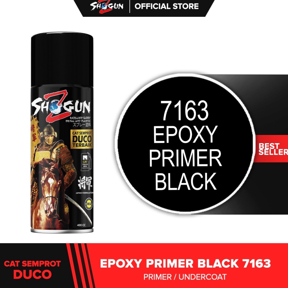 

KODE J2G Shogun Z Epoxy Primer Black 7163 Cat Semprot Warna Dasar Hitam Cat Epoksi Poksi