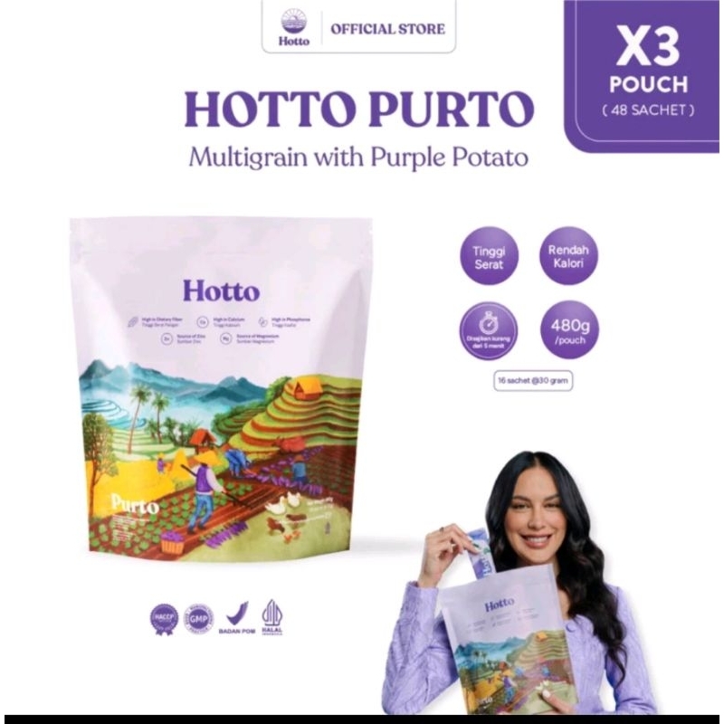 

HOTTO PURTO MULTIGRAIN WITH PURPLE POTATO.3 POUCH (iSI 48 SACHET)