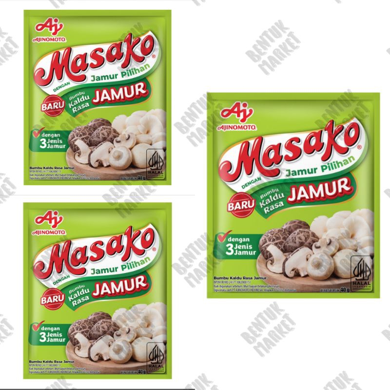 

MASAKO Rasa Kaldu Jamur Sachset 40gr / Bumbu Masak / Penyedap Rasa