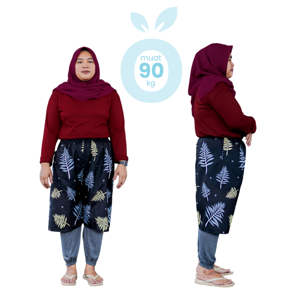 MANGO - Celana pendek wanita jumbo bigsize adem | kolor wanita jumbo selutut santai rumahan harian b