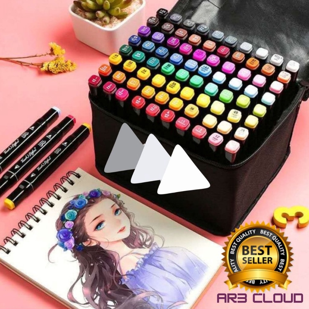 

ART U26F Spidol Warna Stabilo Touch Toddi 2448 Warna Dual Side Fine Art Brush Pen Animation Marker Set Sketsa