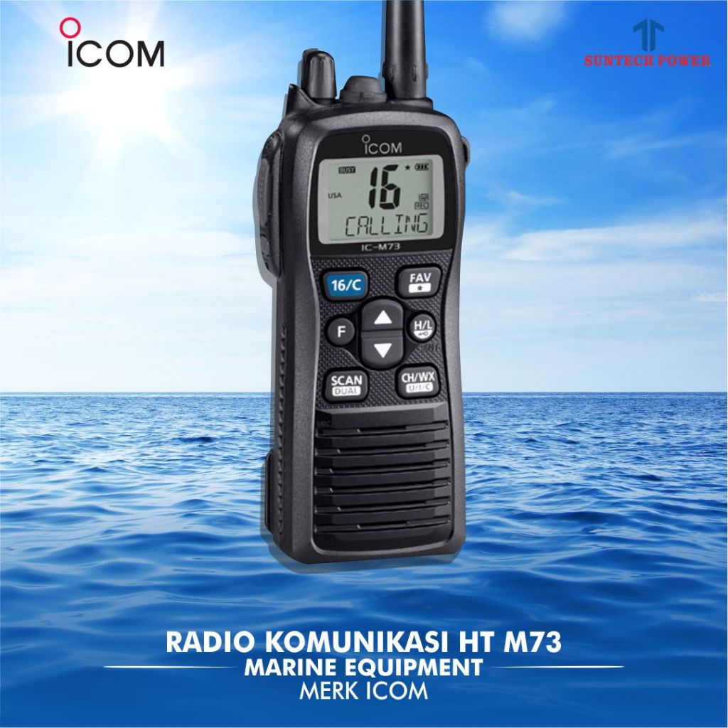 Radio HT Icom M73-Plus VHF Alat Radio Komunikasi Marine Transceiver