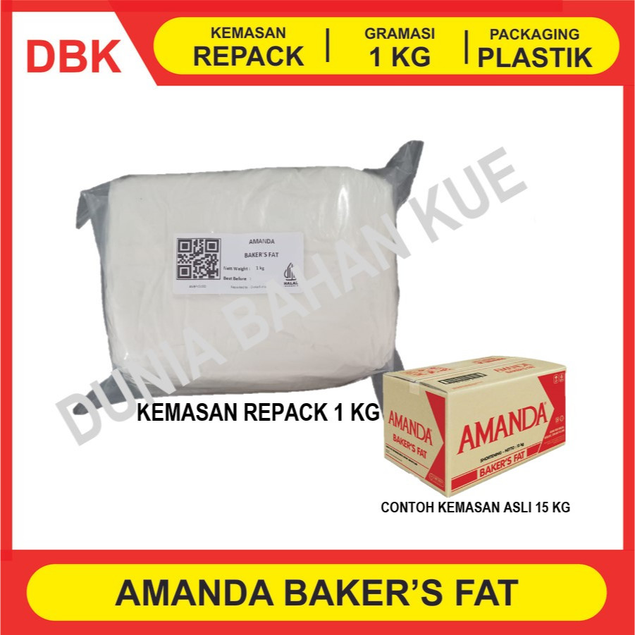 

AMANDA MENTEGA PUTIH BAKER'S FAT / SHORTENING REPACK 1 KG