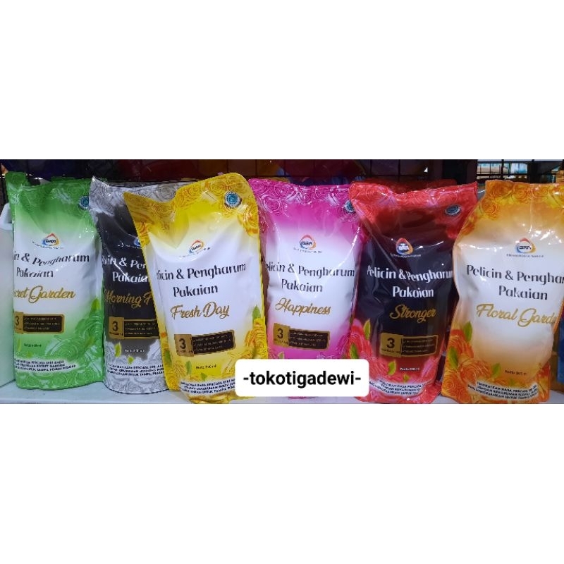 MAWAR LAUNDRY REFILL 900ML/PEWANGI PAKAIAN MAWAR LAUNDRY