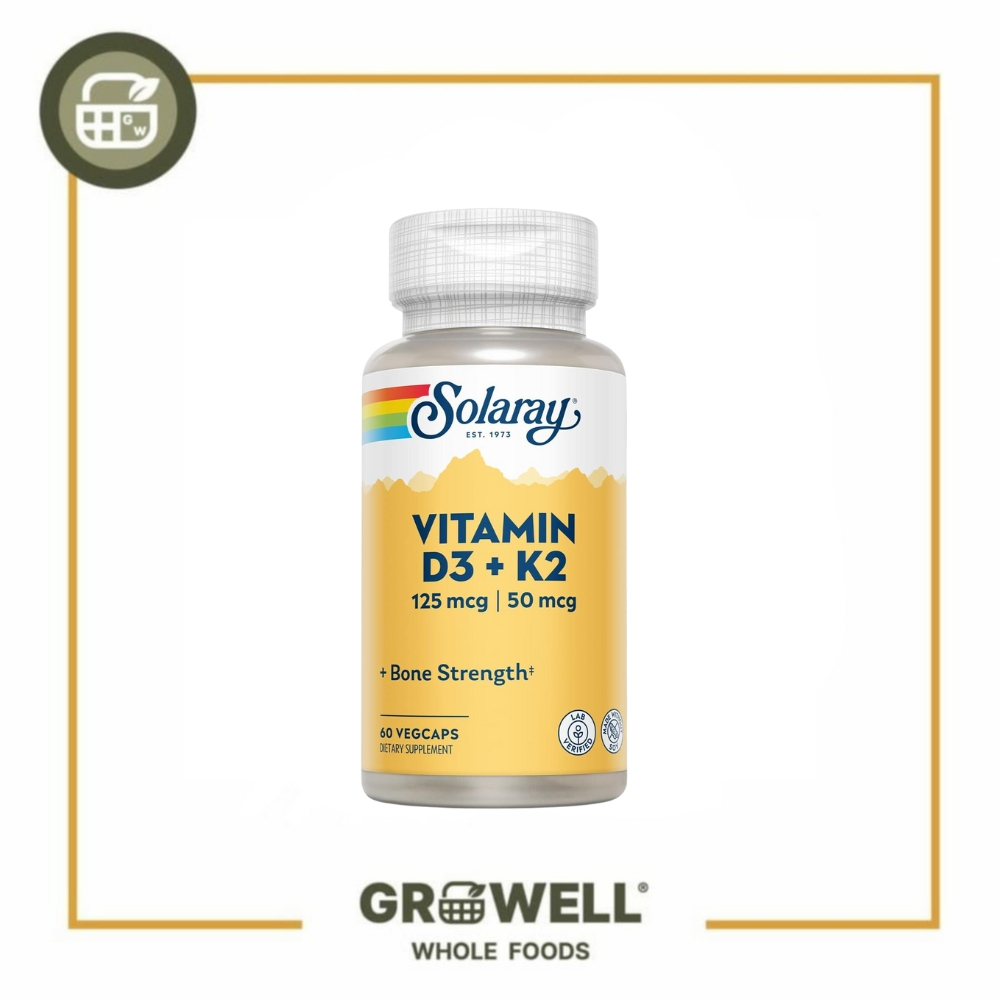 SOLARAY VITAMIN D3 K2 60 CT