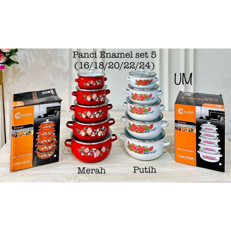 calypso - panci enamel set 5