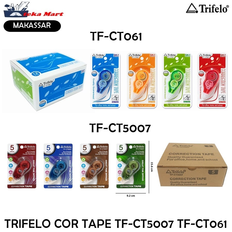 

[BOX/12PCS] TRIFELO COR TAPE TF-CT061 TF-CT5007 TIP EX KERTAS