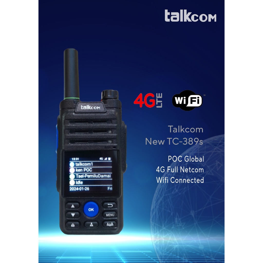 HT POC TALKCOM TC-389S 4G WIFI Free Poc Global Permanen