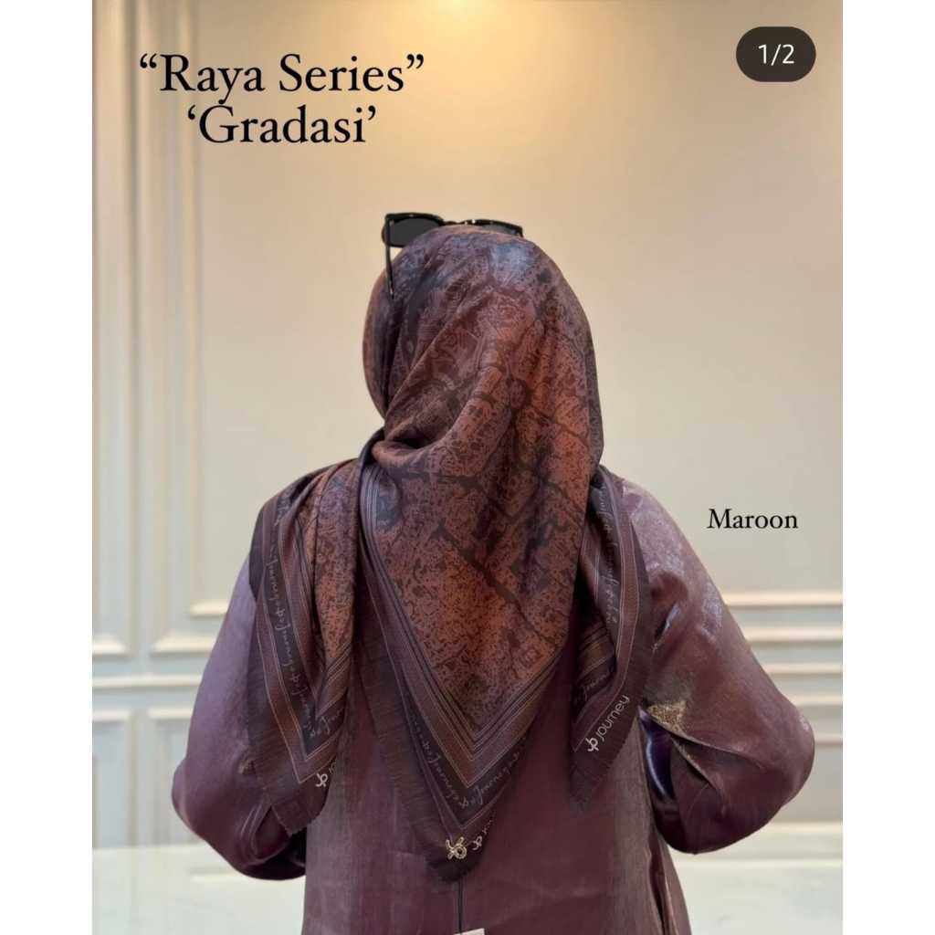 Journey Scarves Raya Seris Gradasi Maroon