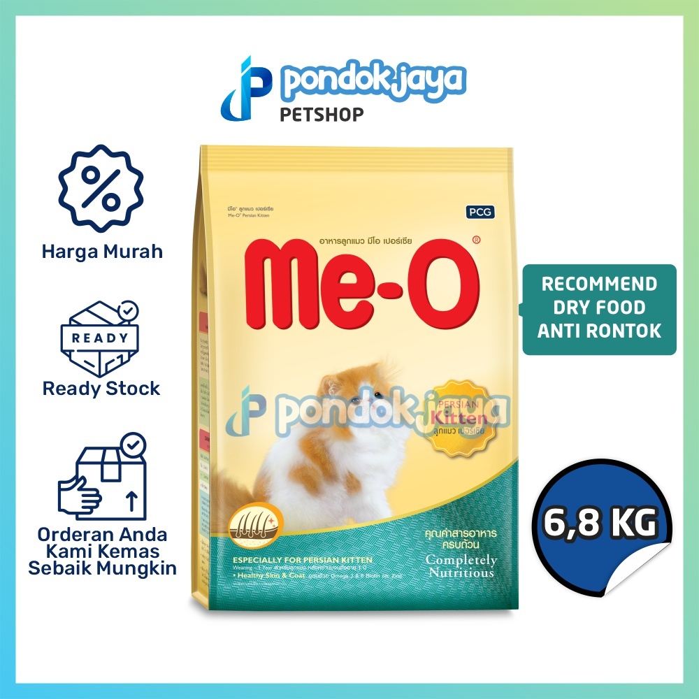 6,8kg Meo PERSIAN KITTEN Makanan Anak Kucing Cat Food Me-o 7kg PersiA Anakan Dry Kering 6.8 7 kg 1 S