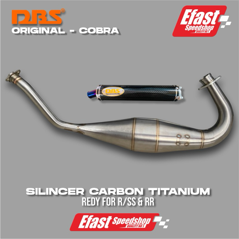 Knalpot DBS Ninja R/SS/RR 150 Cobra Silincer Carbon Titanium Original