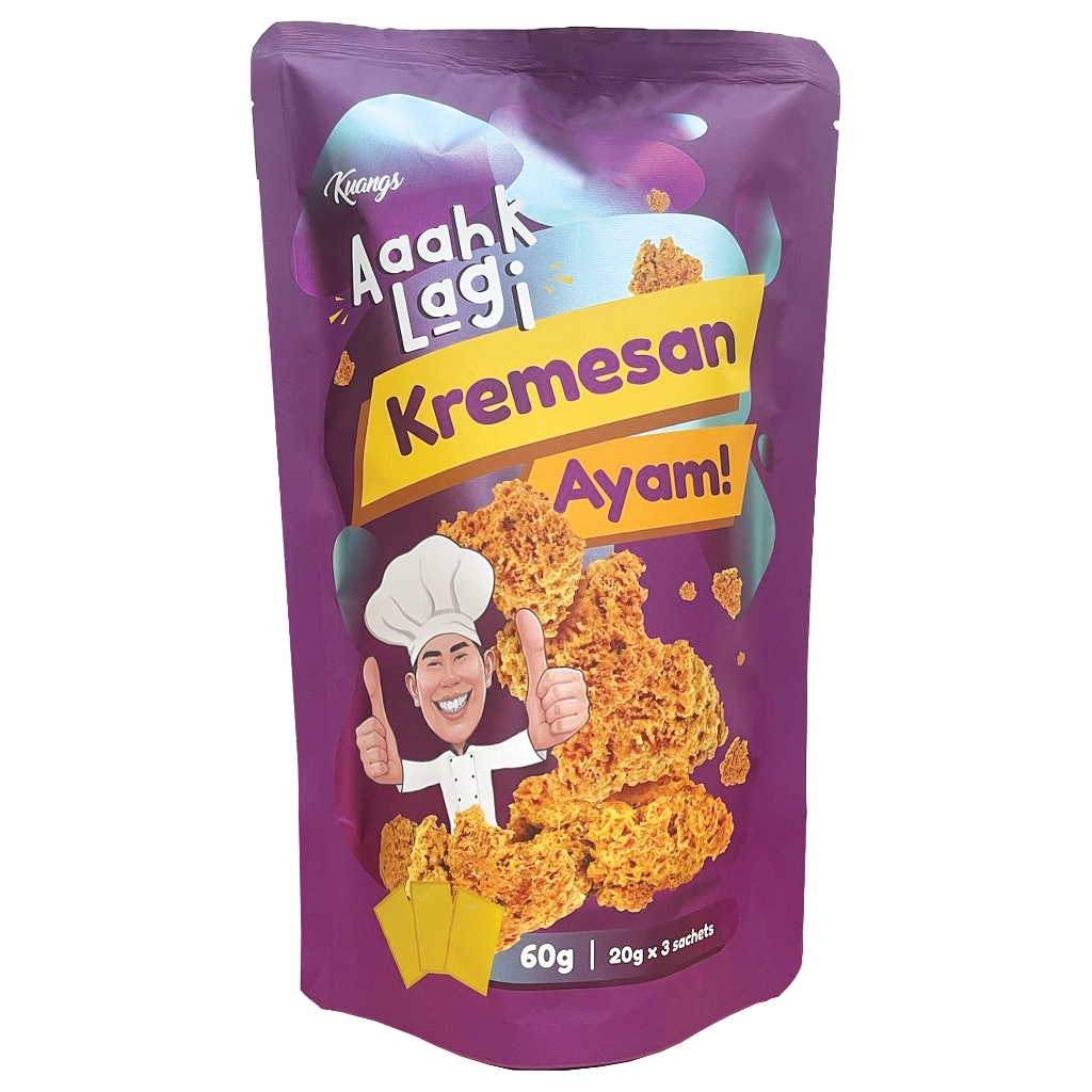 

SNACK CEMILAN KREMESAN AYAM - CEMILAN KREMESAN AYAM KUANGS AAAKHLAGI - KREMESAN AYAM SACHET - Isi 3