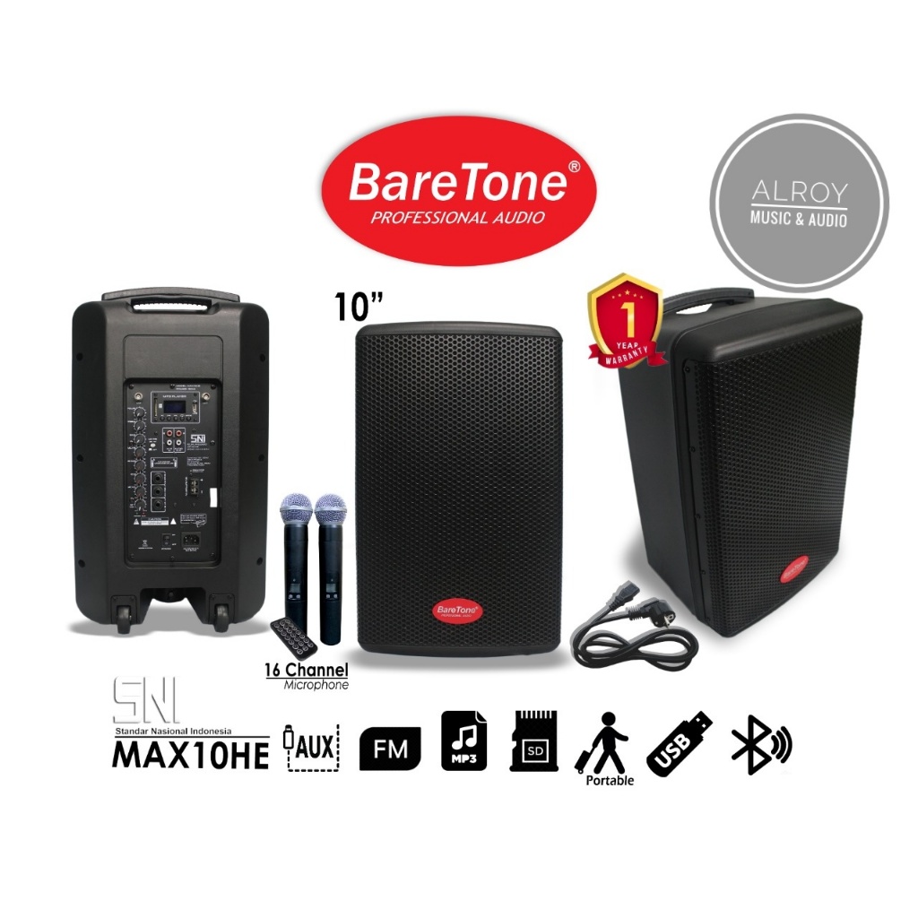 Speaker Portable Baretone 10" MAX10HE / MAX 10HE / MAX 10 HE