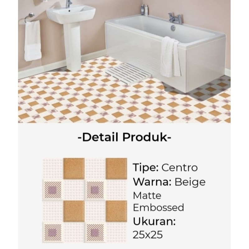 Keramik lantai kamar mandi 25x25