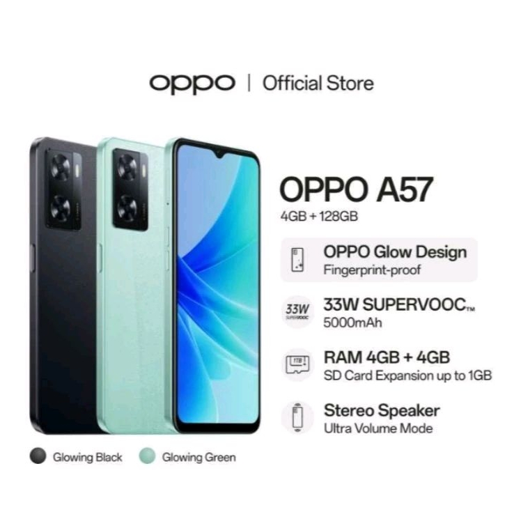 Hp Oppo A57 4/128 GB - ( Oppo A 57 4GB + 128GB ) Garansi Resmi