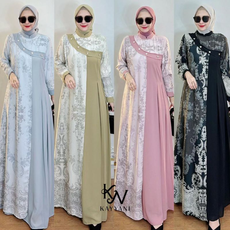 (pN) KAYANI NAZRA ALMEERA SAFIKA Baju Dress Wanita Mulimah Nazra Dress By Kayyani. Nazra Sha