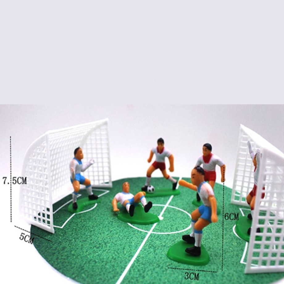 Pajangan Kue Bola Sepak Set Toper Action Figur Pajangan Kue Ultah