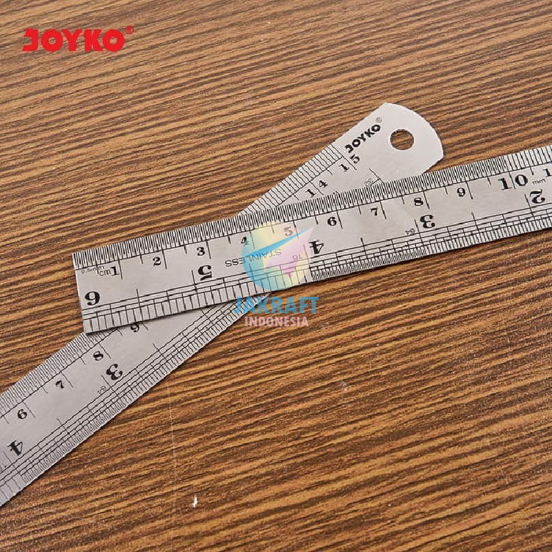 

(1 Pcs) Penggaris Besi JOYKO RL-ST15 Angka Huruf Cetak Grafir Laser Stainless Steel Ruler Panjang 15 Cm Kokoh Murah Anti Karat