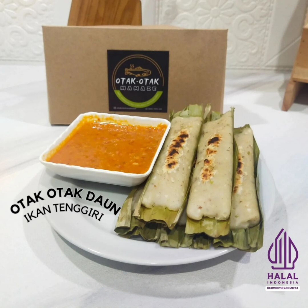 Otak Otak Ikan Tenggiri Daun Vacuum Frozen Bakar Merk Mamaze