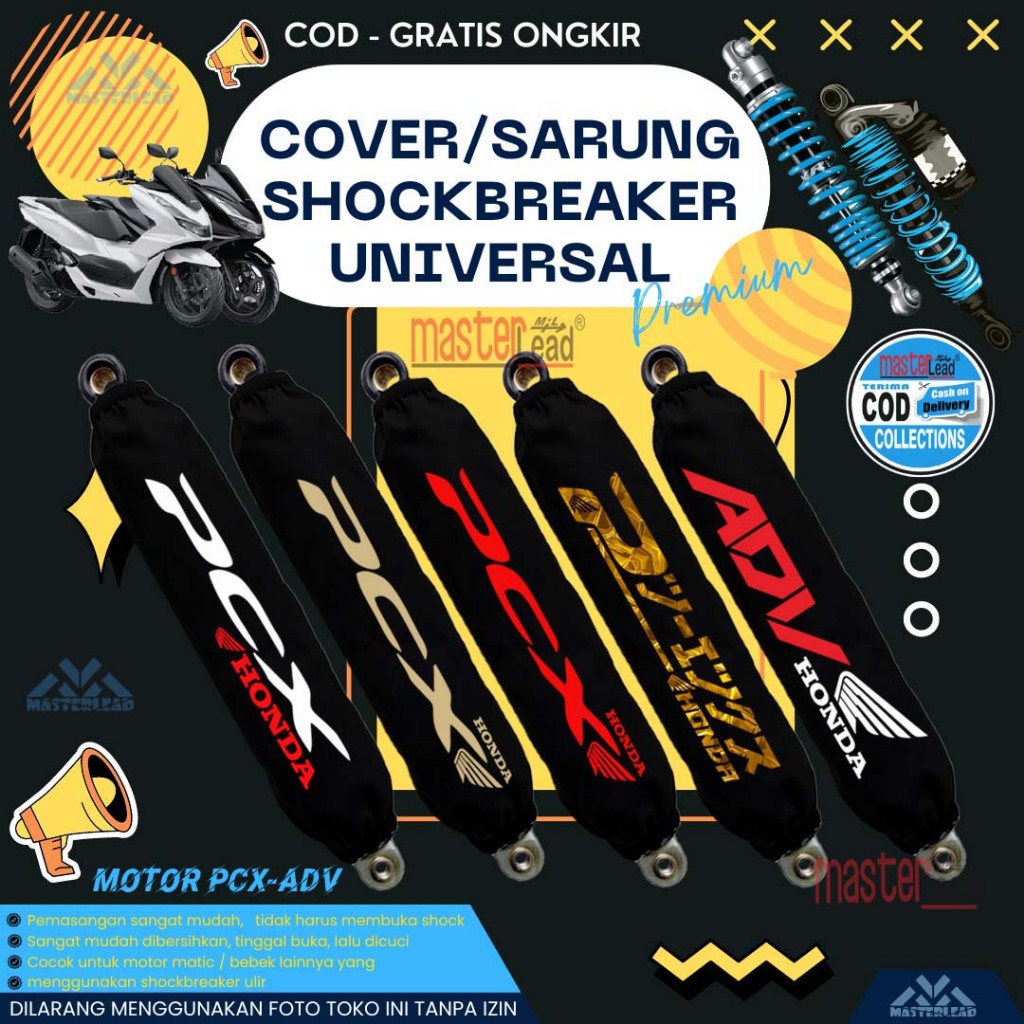 COVER SHOCK PCX 160 ABS ACC SARUNG SHOCK BREAKER PELINDUNG SHOCKBREAKER BELAKANG MOTOR PCX 160 150 A