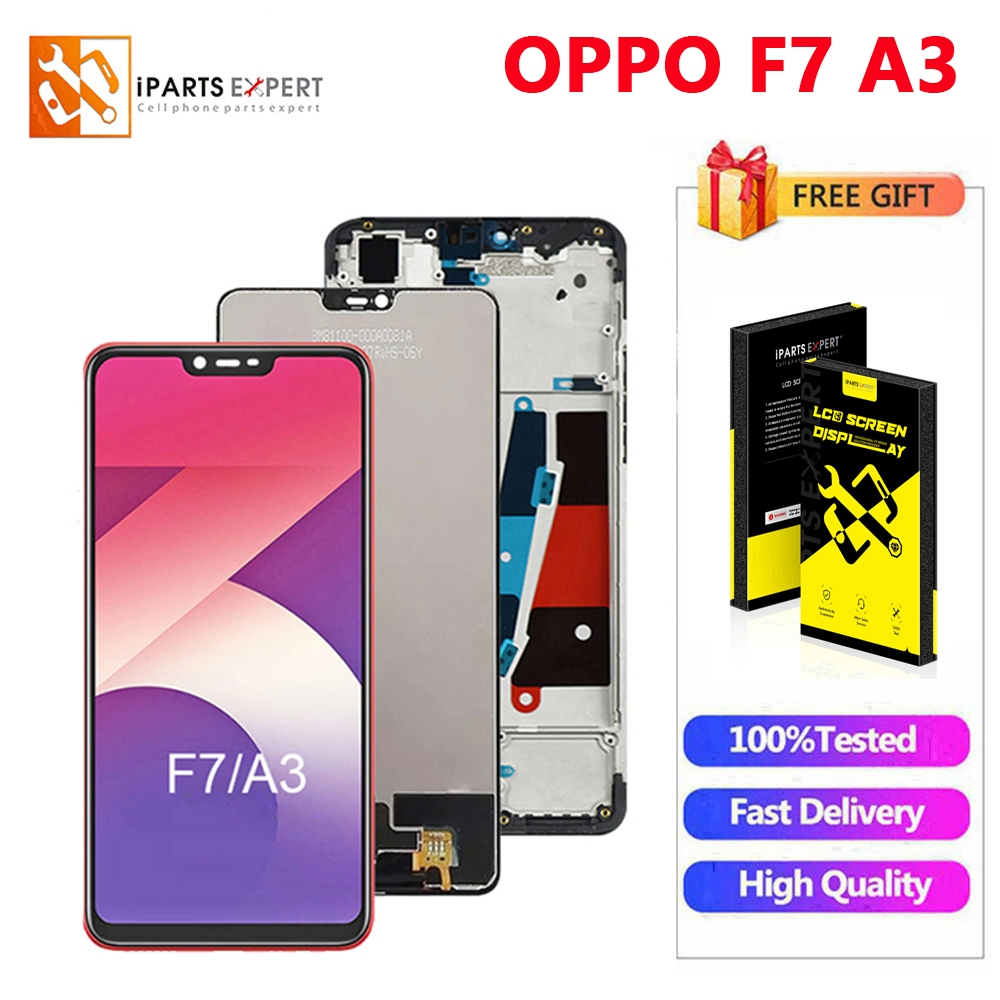 IPARTSEXPERT LCD HP For OPPO F7 A3 CPH1819 CPH1821 Original Set Touch Screen Set Layar Sentuh For OP
