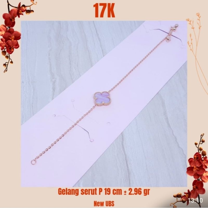 Gelang serut emas asli 17k