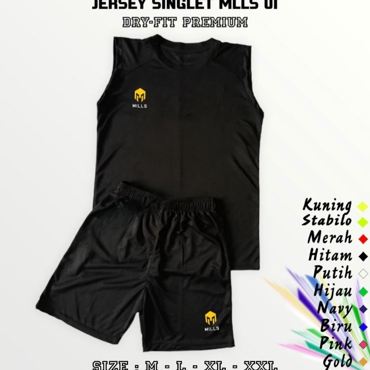 Jersey singlet futsal jersey singlet bola jersey volly singlet hitam putih ART F5T7