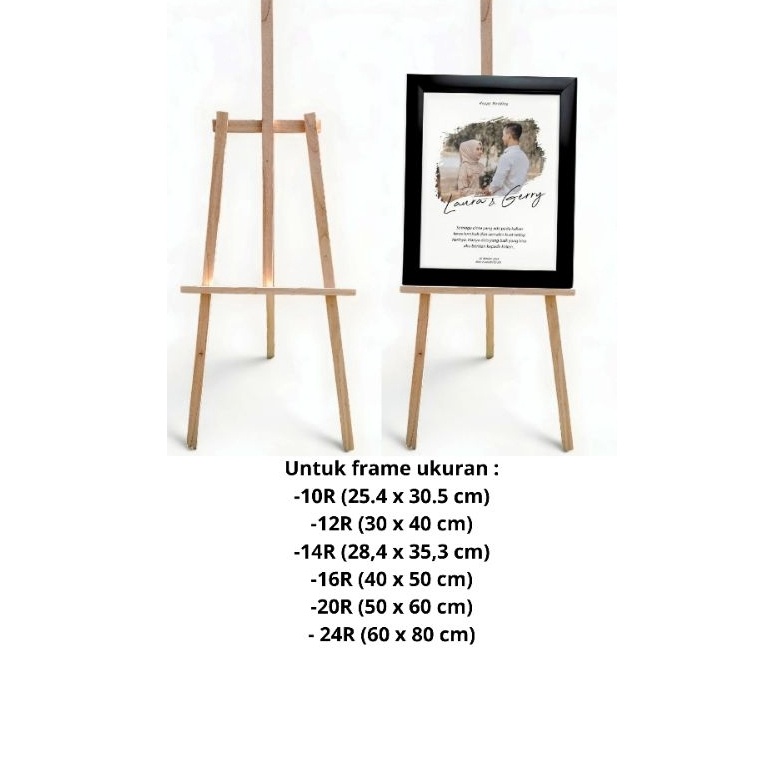 

KODE I1K7 Stand Frame Stand Foto Pernikahan atau Stand Lukis Wooden Easel T13cm x L5cm Dekorasi Pernikahan Stand Bingkai Stand Kanvas Foto Prewedding Stand Akrilik