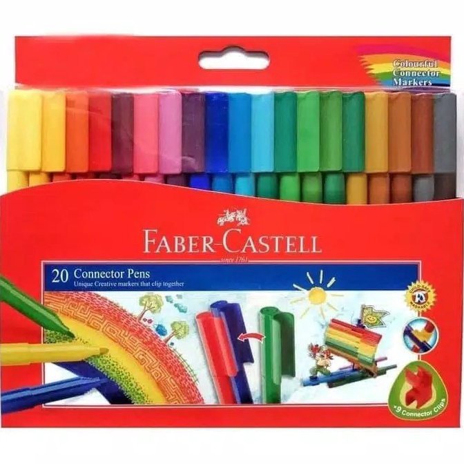 

KODE L5O Connector Pen 2 Warna Faber Castell Spidol mewarnai kreatif Faber Castell