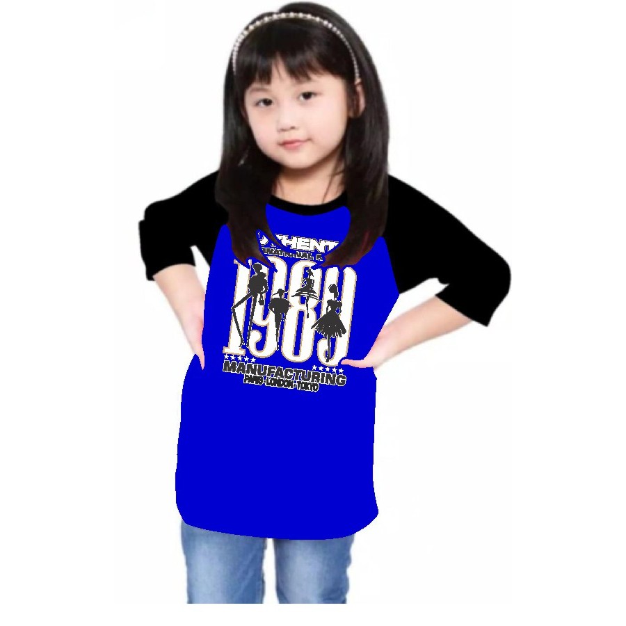 kaos anak-anak Perempuan /Kaos Raglan 34 Anak-anak perempuan  ATASAN RAGLAN ANAK - ANAK PEREMPUAN  T