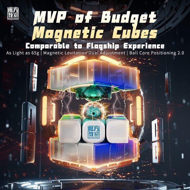 KODE C19Z P Rubik 3x3 Magnetik Moyu RS3M V5 223 Stickerless