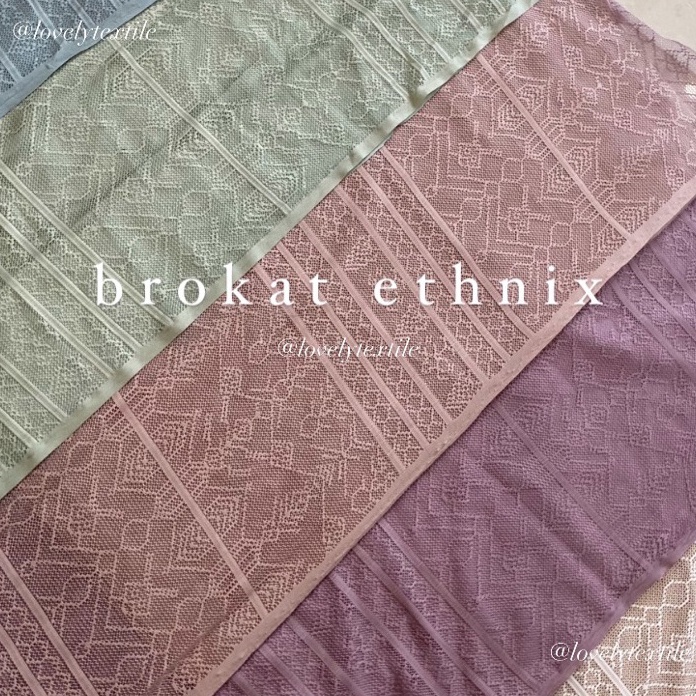 Ready Stok Kain Kebaya Brokat Kain Brokat Salur Ethnix