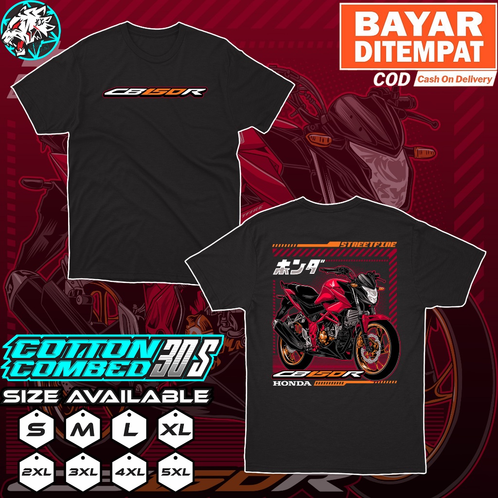 KAOS BAJU HONDA CB 150R STANDART RED EDITION BIG SIZE JUMBO KAOS CB 150R PRIA WANITA