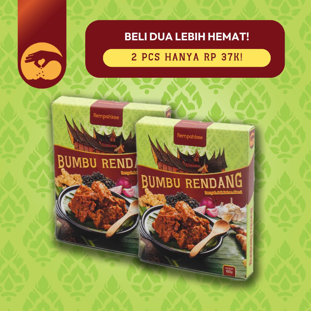 

Rempahkoe Bundle Bumbu Instant Rendang | Bumbu instan bebas pengawet non MSG tanpa penguat rasa - Bumbu instan murah cepat saji