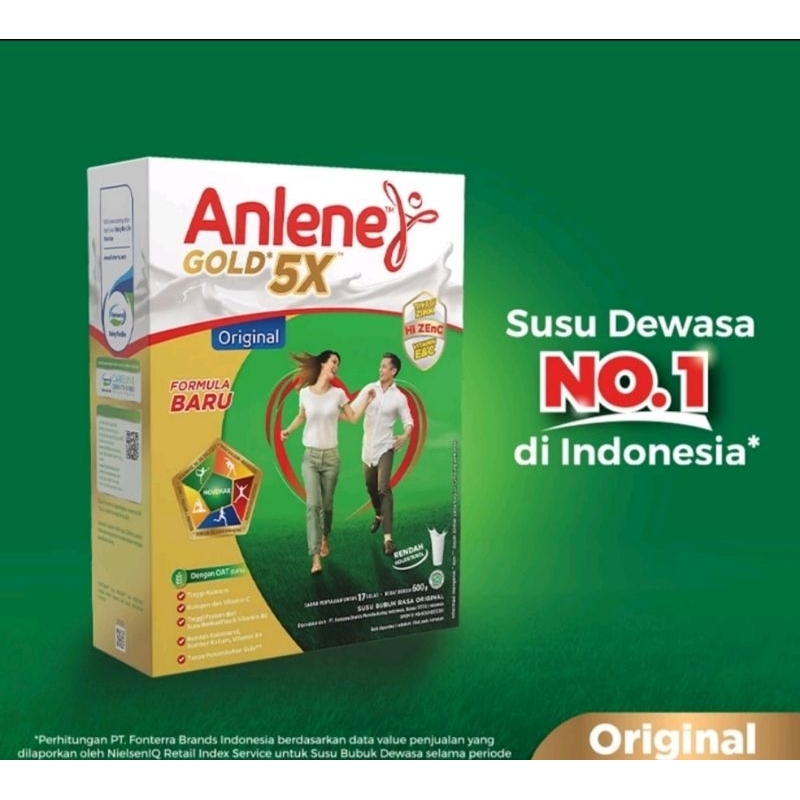 

ANLENE GOLD 5X vanila, original, coklat,habbatussauda 580gr